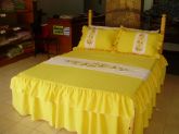 1444 - colcha Casal Oxford Babado Franzido